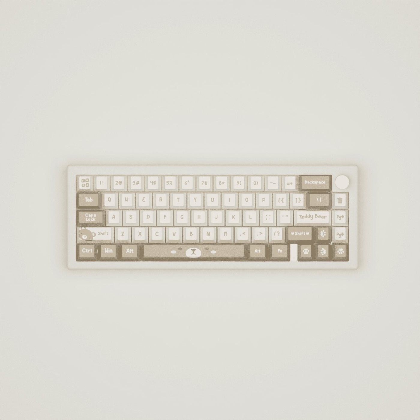 Teddy Bear Design Keycaps and Mechanical Keyboard
