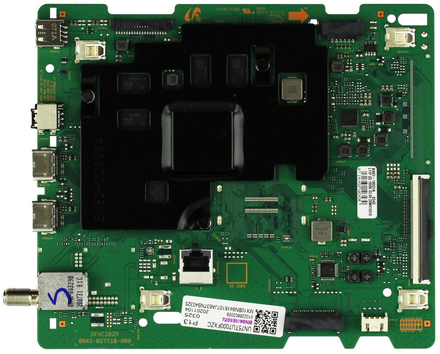 BN94-16107J Samsung Main Board, BN97-170288, BN41-02751B, UN75TU7000FXZA,