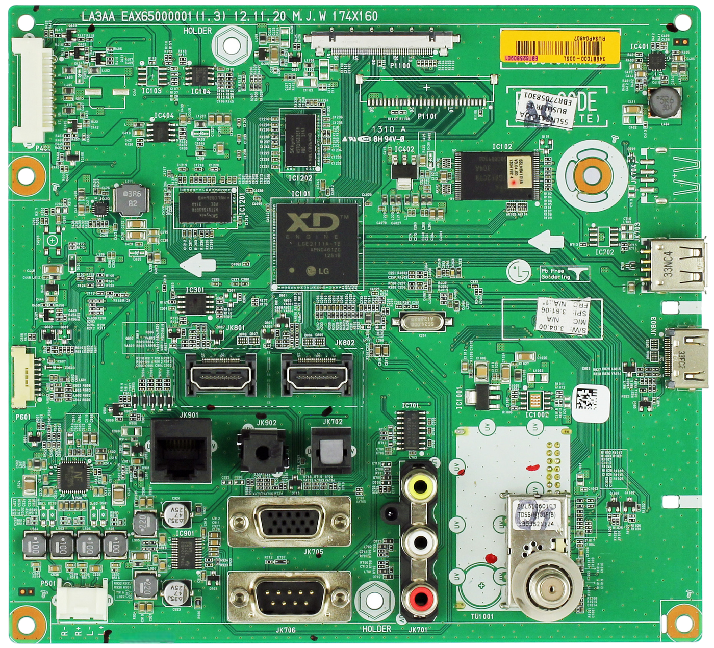 EBT62580901 LG Main Board, EAX65000005 (1.0), EAX65000001 (1.3), EBR77058301,