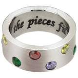 Until All the Pieces Fit&trade; Crystal & Titanium Ring