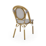 Outdoor Patio Furniture Set of 2 Wicker White/Gray