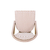 Outdoor Patio Furniture Set of 2 Wicker Rust Red/White
