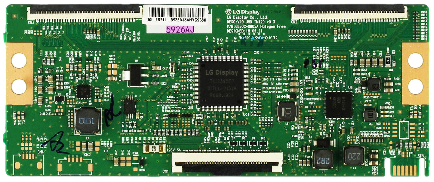 6871L-5926A Philips T-Con Board, 6870C-0805A, 55PFL5602 F7