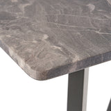 Engineered Wood Dining Table Grey/Black 45"