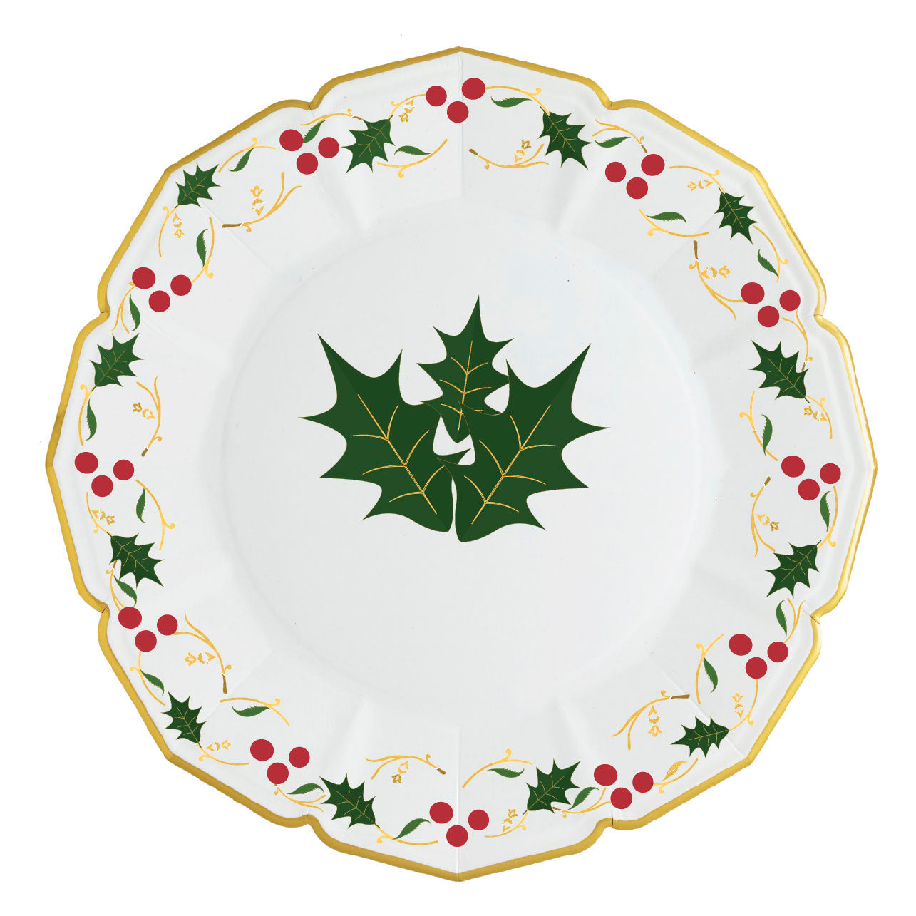 White Christmas Dinner Plates